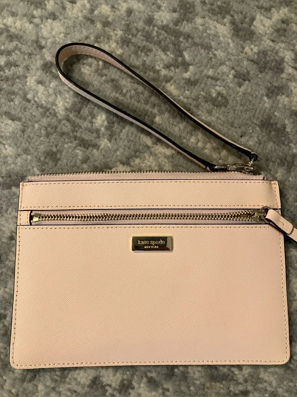 Kate Spade New York Blush Pink Saffiano Leather Wristlet EUC